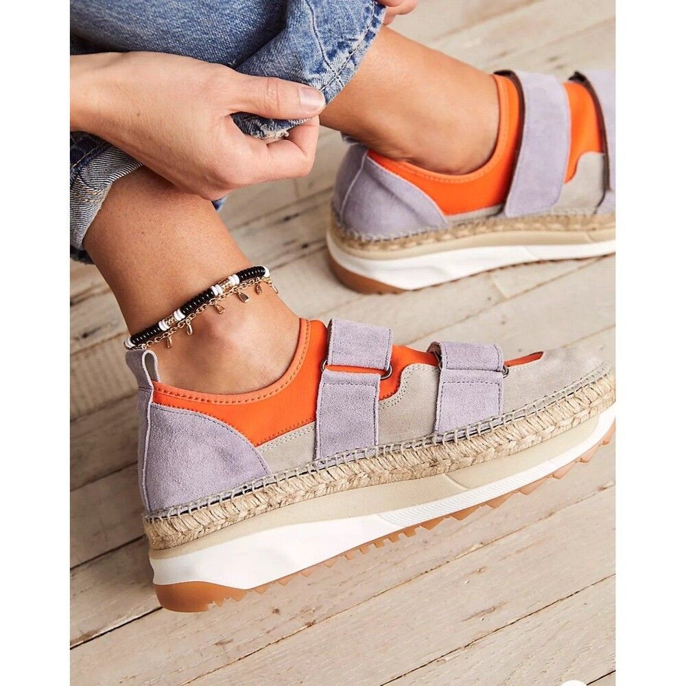 SOLD OUT Free People Chapmin Double Take Sneakers Tiger Lily Combo 38/7.5 NEW